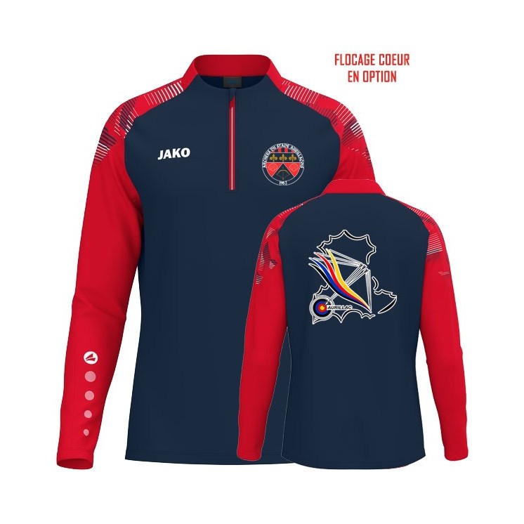 Sweat ziptop Sonic Marine/Rouge