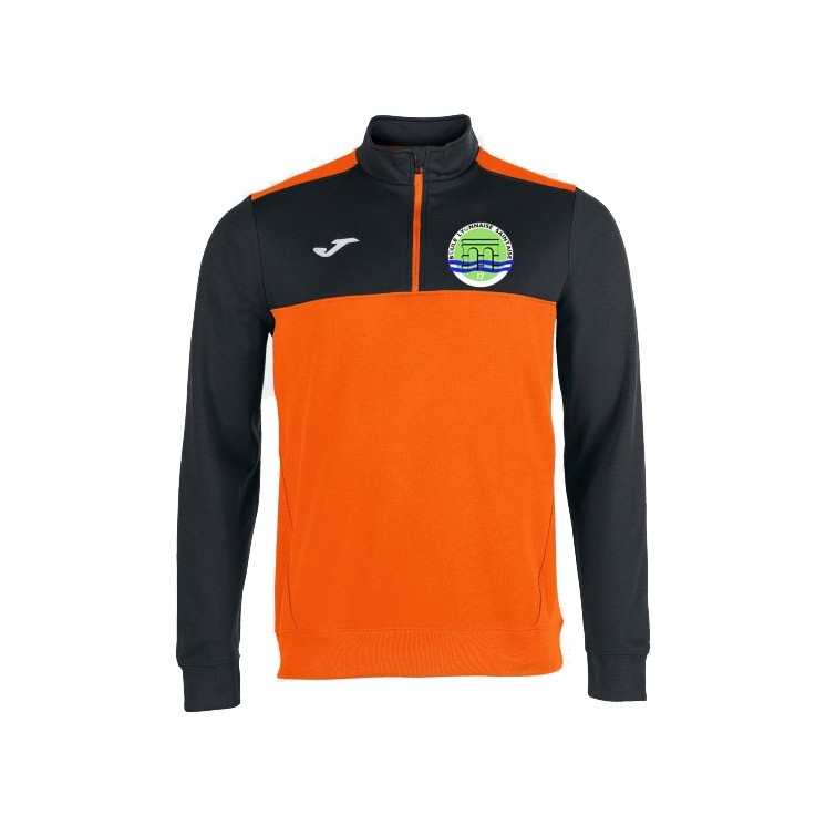 Sweat 1/4 zip Winner Orange/Noir