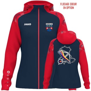 Veste à capuche Sonic Femme Marine/Rouge