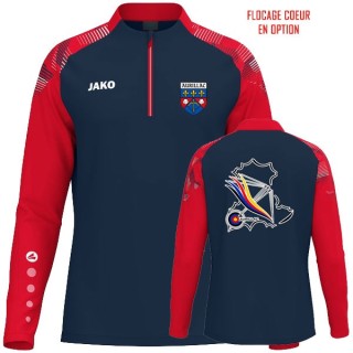 Sweat ziptop Sonic Marine/Rouge