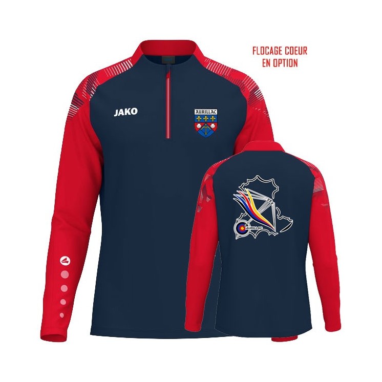 Sweat ziptop Sonic Jr Marine/Rouge