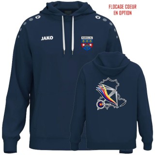 Sweat à capuche coton One Marine foncé
