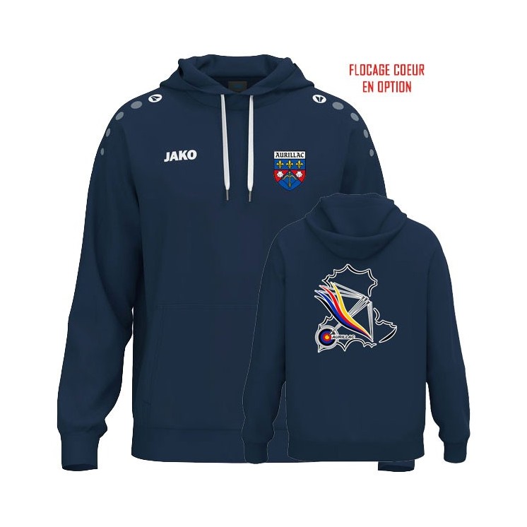 Sweat à capuche coton One Marine foncé