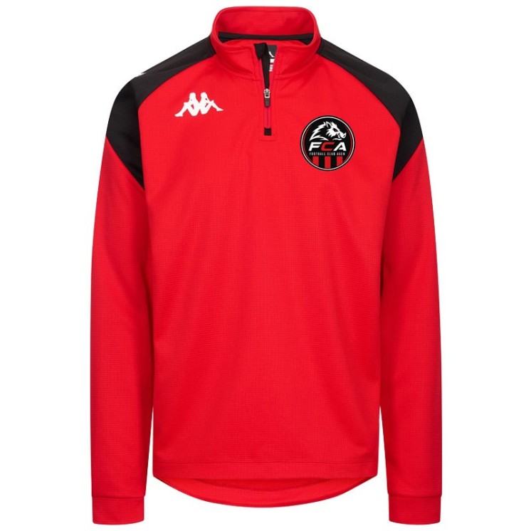 Sweat 1/4 zip Lovato Rouge/Noir