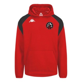 Sweat à capuche coton Lianto Rouge/Noir