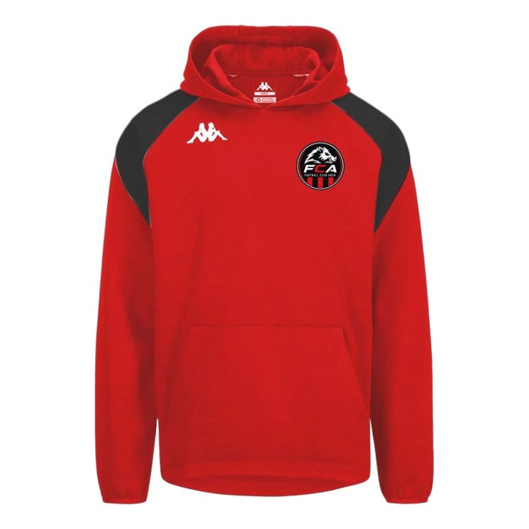 Sweat à capuche coton Lianto Rouge/Noir