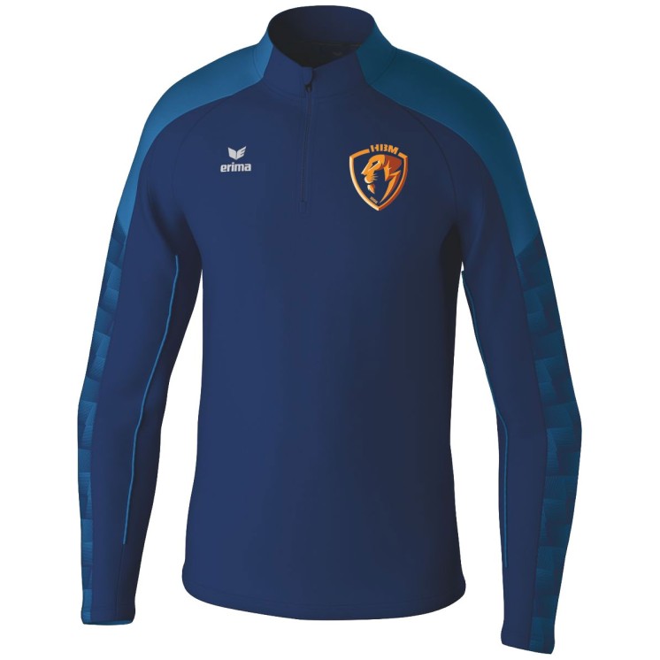 Sweat 1/2 zip d'entraînement Evo Star New marine/Bleu mykonos
