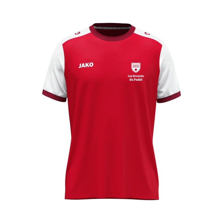 Maillot Dynamic Jr Rouge/Blanc/Rouge foncé