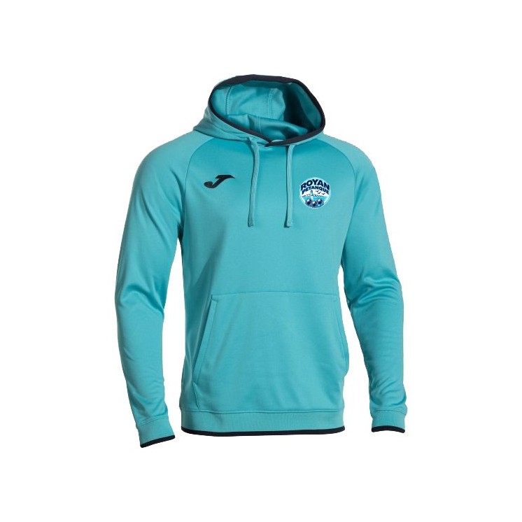 Sweat à capuche combi Premium Turquoise fluo/Marine